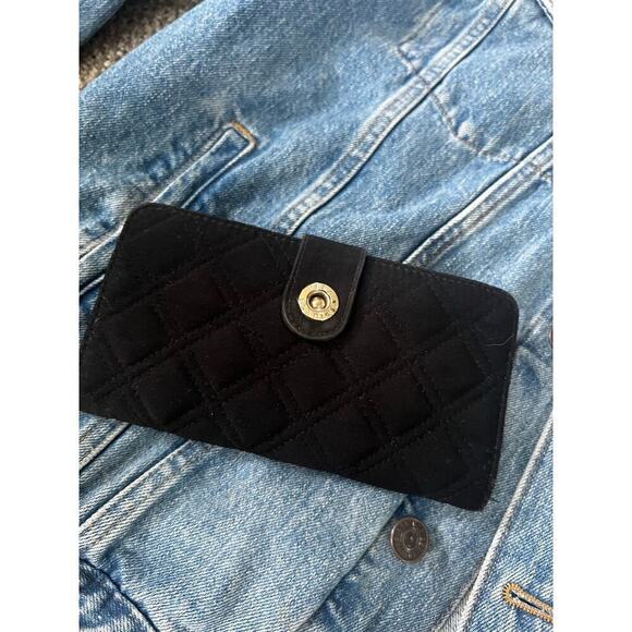 Vera Bradley black quilted wallet OS - Picture 1 of 4